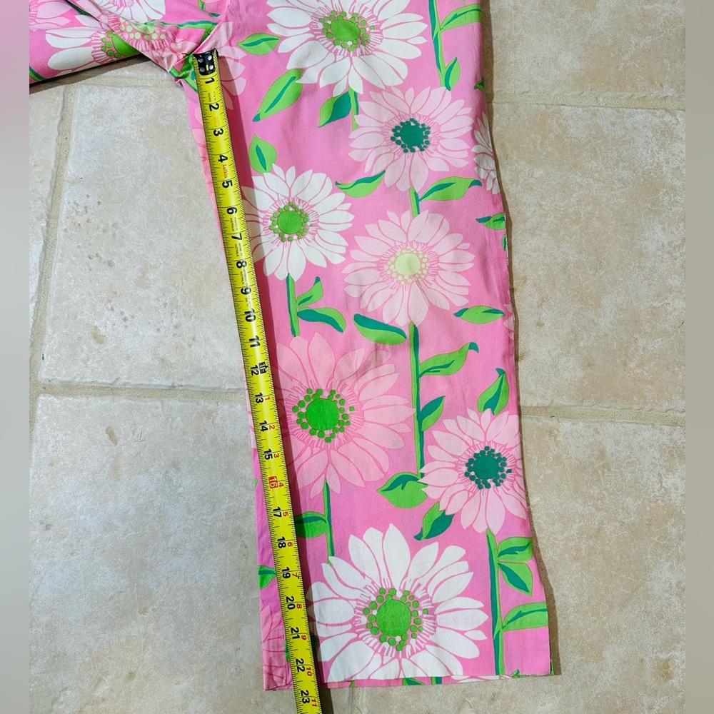 Lilly Pulitzer Floral Daisy Cropped Pants 14 Preppy Retro Casual Cottagecore - Picture 6 of 7